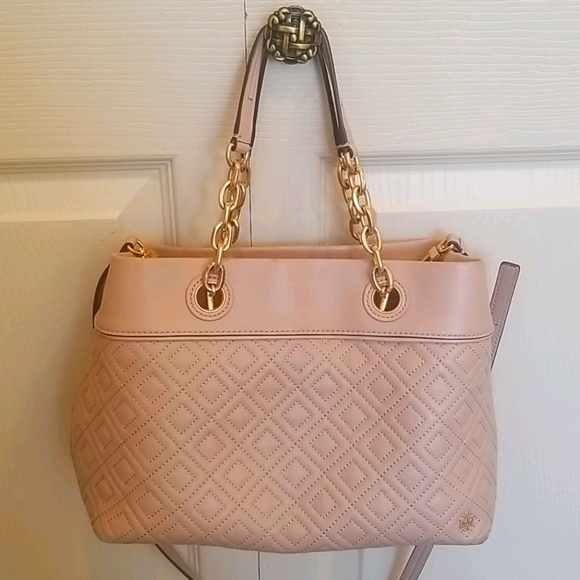 Tory Burch Handbags - TORY BURCH TAN QUILTED BAG